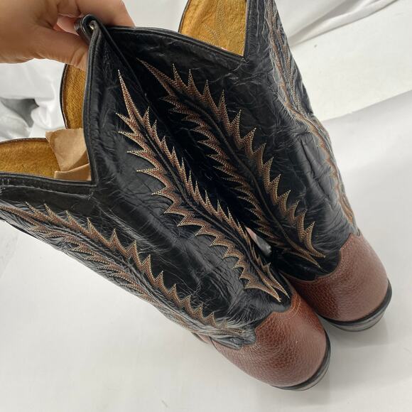 Tony Lama 12 brown black western leather cowboy boots main image 7